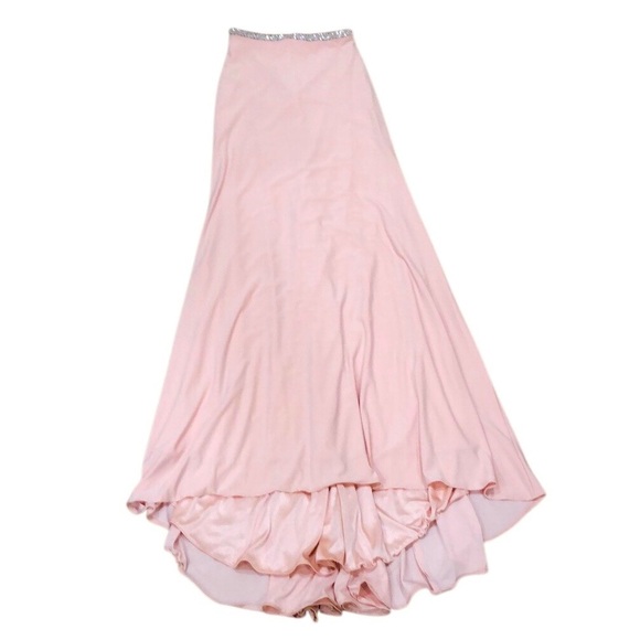 Sherri Hill Maxi Skirt Size 00 Pastel Pink Rhinestone Pearl - Picture 1 of 7